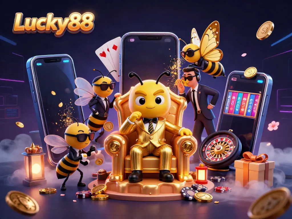 Experience vibrant Lucky88 slots with a bumblebee mob boss, wasp bodyguards, and bonuses.
