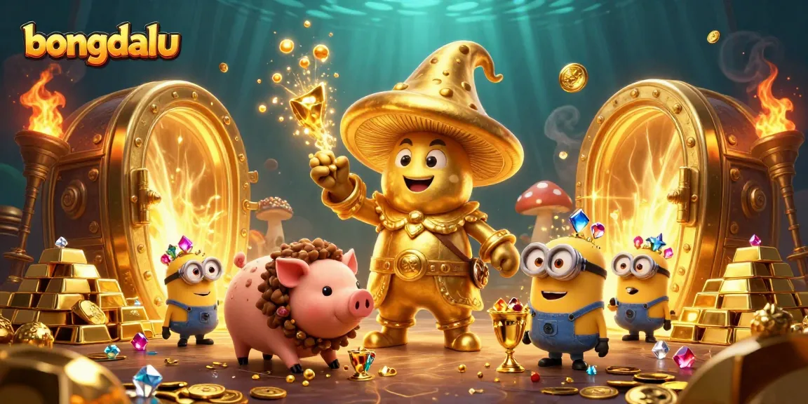 Engage with bongdalu's thrilling gaming magic featuring a golden wizard and his treasures.