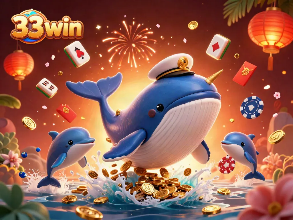 Engage with the thrilling world of 33 win, showcasing vibrant casino adventures amid playful characters and dynamic elements.