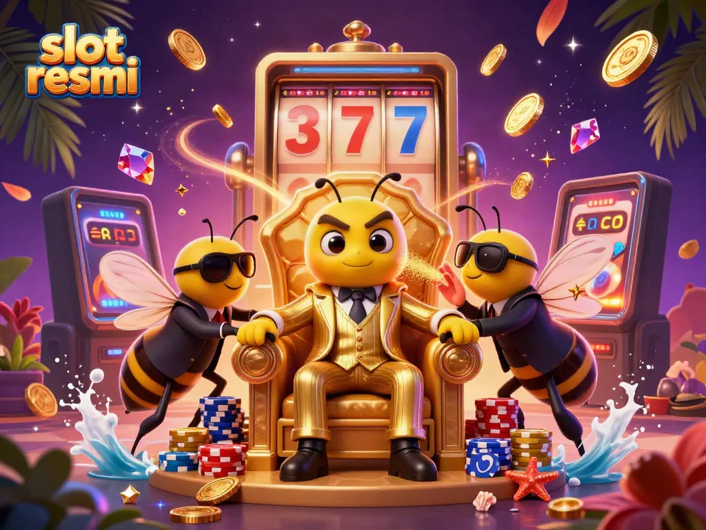 Engage with the exciting world of slot resmi with vibrant casino characters and dynamic gambling elements.