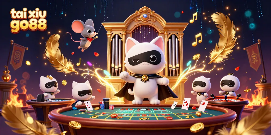 Engage in tai xiu go88 with immersive, dynamic casino-themed 3D illustration featuring vibrant characters.